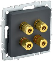 BRITE Аудиорозетка 4-мест. РА10-БрГ граф. IEK BR-S40-K53