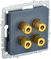 BRITE Аудиорозетка 4-мест. РА10-БрМ мар. IEK BR-S40-K35