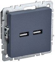 BRITE Роз. USB A+A 3,1А РЮ10-1-БрМ мар. IEK BR-U21-D31-K35