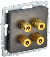 BRITE Аудиорозетка 4-мест. РА10-БрТБ бр. IEK BR-S40-K45