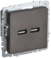 BRITE Роз. USB A+A 3,1А РЮ10-1-БрТБ бр. IEK BR-U21-D31-K45