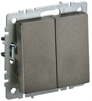 BRITE Выключ. 2-кл. 10А ВС10-2-0-БрТБ бр. IEK BR-V20-0-10-K45