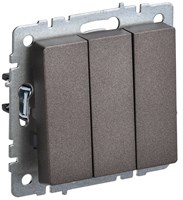 BRITE Выключ. 3-кл. 10А ВС10-3-0-БрТБ бр. IEK BR-V30-0-10-K45