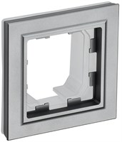 BRITE Рамка 1-мест. IP44 РУ-1-БрС-44 сталь IEK BR-M12-44-K46