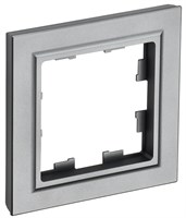 BRITE Рамка 1-мест. РУ-1-БрС сталь IEK BR-M12-K46