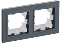 BRITE Рамка 2-мест. IP44 РУ-2-БрГ-44 граф. IEK BR-M22-44-K53
