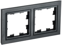 BRITE Рамка 2-мест. РУ-2-БрЧ черн. IEK BR-M22-K02