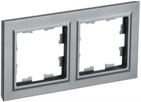 BRITE Рамка 2-мест. РУ-2-БрС сталь IEK BR-M22-K46