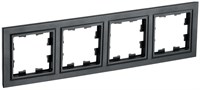 BRITE Рамка 4-мест. РУ-4-БрЧ черн. IEK BR-M42-K02