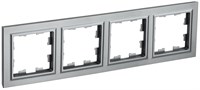 BRITE Рамка 4-мест. РУ-4-БрС сталь IEK BR-M42-K46