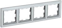 BRITE Рамка 4-мест. РУ-4-БрА алюм. IEK BR-M42-K47
