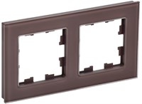 BRITE Рамка 2-мест. РУ-2-2-БрТБ стекло бр. IEK BR-M22-G-K45