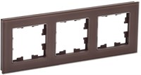 BRITE Рамка 3-мест. РУ-3-2-БрТБ стекло бр. IEK BR-M32-G-K45