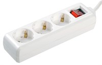 Удлинитель У03К 3 места 2P+PE/1,5 метра 3х1мм2 16А/250 IEK WYP10-16-03-01-ZK-17