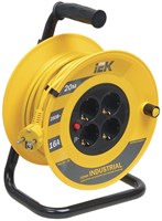 Катушка УК20 4 места 2P+PE/20м 3х1,5мм2 "Industrial" IEK WKP15-16-04-20