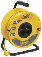Катушка УК40 4 места 2P+PE/40м 3х1,5мм2 "Industrial" IEK WKP15-16-04-40