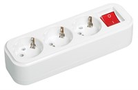 Розетка переносная разб. с выкл. К03В 3 места CLASSIC IEK KYP11-16-03-00-ZK