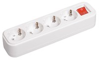 Розетка переносная разб. с выкл. К04В 4 места CLASSIC IEK KYP11-16-04-00-ZK