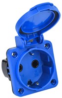 MAGNUM Розетка панельная SCHUKO РП12-3 IP54 синий IEK PSN71-016-3-2-54-K07