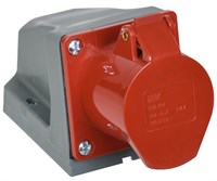 Розетка стац. ССИ-114 16А-6ч 380В 3P+PE IP44 IEK PSR12-016-4