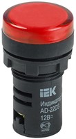 Лампа AD22DS(LED)матрица d22мм красный 12В AC/DC IEK BLS10-ADDS-012-K04