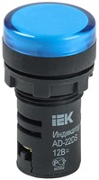 Лампа AD22DS(LED)матрица d22мм синий 12В AC/DC IEK BLS10-ADDS-012-K07