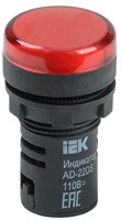 Лампа AD22DS(LED)матрица d22мм красный 110В AC/DC IEK BLS10-ADDS-110-K04