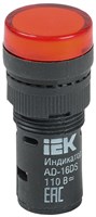 Лампа AD16DS(LED)матрица d16мм красный 110В AC/DC IEK BLS10-ADDS-110-K04-16