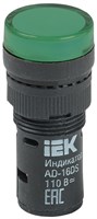 Лампа AD16DS(LED)матрица d16мм зеленый 110В AC/DC IEK BLS10-ADDS-110-K06-16