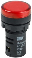 Лампа AD22DS(LED)матрица d22мм красный 230В IEK BLS10-ADDS-230-K04