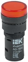 Лампа AD16DS(LED)матрица d16мм красный 230В AC IEK BLS10-ADDS-230-K04-16