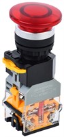 Кнопка D8-11MD "Грибок" d22мм 1NO+1NC с подсвет. красная IEK BBG30-11MD-3-12-K04