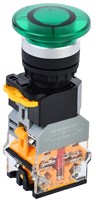 Кнопка D8-11MD "Грибок" d22мм 1NO+1NC с подсвет. зеленая IEK BBG30-11MD-3-12-K06
