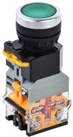 Кнопка D8-11D d=22мм 1NO+1NC с подсветкой зеленая IEK BBT30-11D-3-12-K06