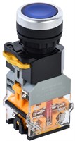 Кнопка D8-11D d=22мм 1NO+1NC с подсветкой синяя IEK BBT30-11D-3-12-K07