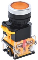 Кнопка D8-11T d=22мм 1NO+1NC с фиксацией желтая IEK BBT30-11T-3-21-K05