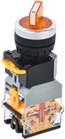 Переключатель D8-11XD2 2 полож. 1NO+1NC с подсв. желтый IEK BSW30-11XD2-3-14-2-K05