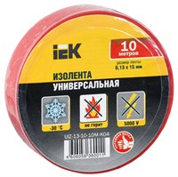 MIXTAPE 3 Изолента 0,13х15мм красная 10м IEK UIZ-13-10-10M-K04