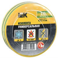 MIXTAPE 3 Изолента 0,13х15мм желто-зеленая 10м IEK UIZ-13-10-10M-K52