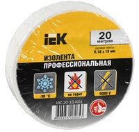 MIXTAPE 5 Изолента 0,18х19мм белая 20м IEK UIZ-20-10-K01