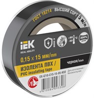 MIXTAPE 7Изолента 0,15х15мм черная 5м IEK EX-IZ10-C15-15-05-K02