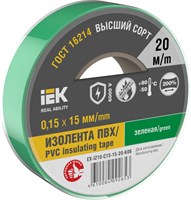 MIXTAPE 7 Изолента 0,15х15мм зеленая 20м IEK EX-IZ10-C15-15-20-K06