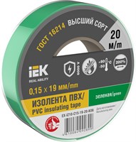 MIXTAPE 7 Изолента 0,15х19мм зеленая 20м IEK EX-IZ10-C15-19-20-K06