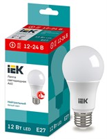 Лампа LED A60 груша 12Вт 12-24В 4000К E27 IEK LLE-A60-12-12-24-40-E27