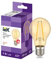 Лампа LED A60 груша золото 9Вт 230В 2700К E27 серия 360° IEK LLF-A60-9-230-30-E27-CLG