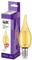 Лампа LED CВ35 св.н/в зол. 7Вт 230В 2700К E14 серия 360° IEK LLF-CB35-7-230-30-E14-CLG