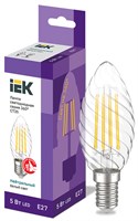 Лампа LED CT35 свеча вит. 5Вт 230В 4000К E27 серия 360° IEK LLF-CT35-5-230-40-E27-CL