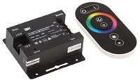 Контроллер с ПДУ радио (черный) RGB 3 канала 12В, 6А, 216Вт IEK LSC1-RGB-216-RF-20-12-B