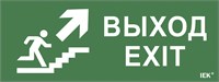 Этикетка самокл. 350х130мм "Выход/лест.вверх/фигура" IEK LPC10-1-35-13-VLVVF
