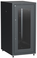 ITK LINEA E 24U 600х800мм стекл. пер. дв. задн. метал. чер. LE05-24U68-GM